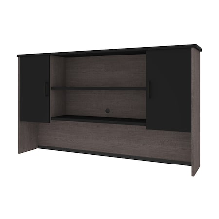 Bestar Norma Hutch, Black & Bark Gray 181520-000018